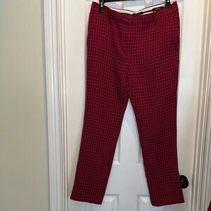 Ann Taylor Women’s Pink and Red Plaid Dress Pants